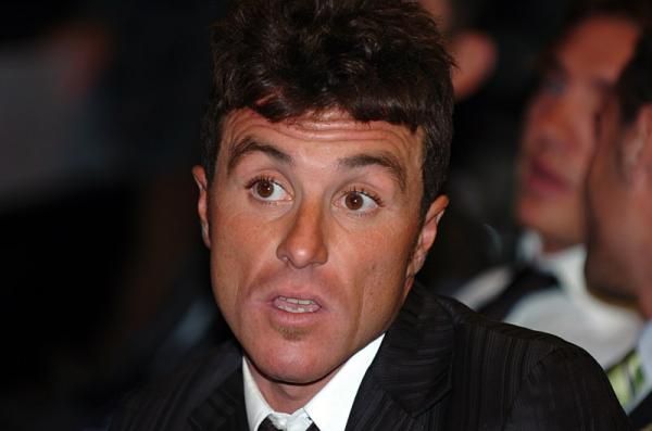 Luca Paolini at the presentation of the 2010 Giro d'Italia.
