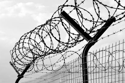 Prison barbed wire.