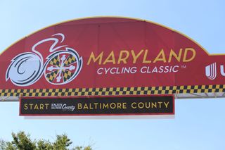 The Maryland state flag featured prominently throughout the day.