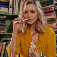 Michelle Pfeiffer testing Henry Rose fragrances