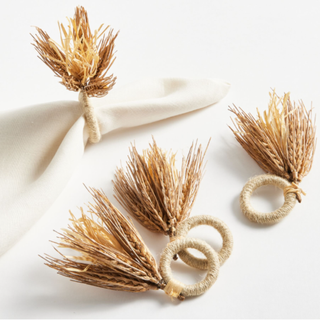 Wheat Napkin Rings, Set of 4