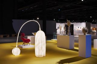 design miami basel 2022, podium exhibition with faye toogood lamp