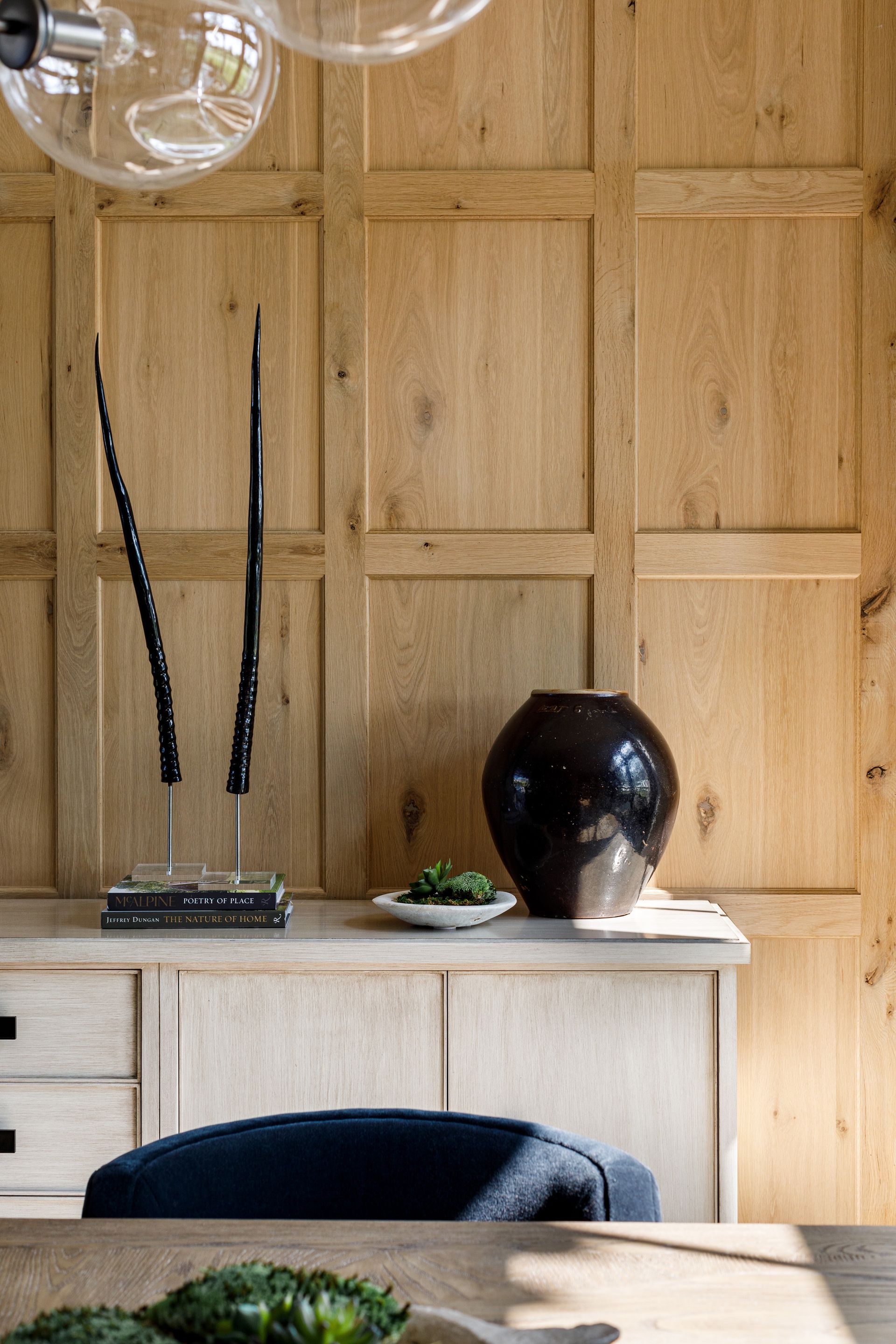 Wooden wall paneling