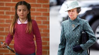 Princess Charlotte and Princess Anne at different occasions