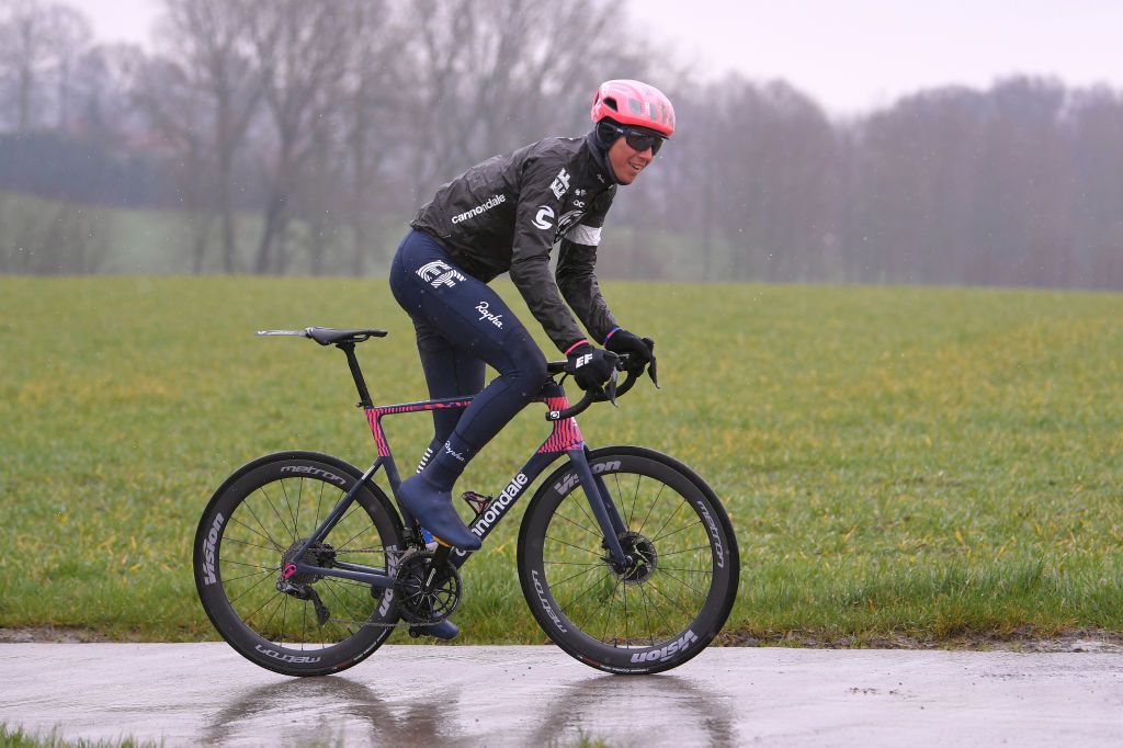 OUDENAARDE BELGIUM FEBRUARY 27 Sep Vanmarcke of Belgium and Team EF Education First during the 75th Omloop Het Nieuwsblad 2020 Team EF Pro Cycling recon route OHN2020 OHN20 efprocycling on February 27 2020 in Oudenaarde Belgium Photo by Luc ClaessenGetty Images