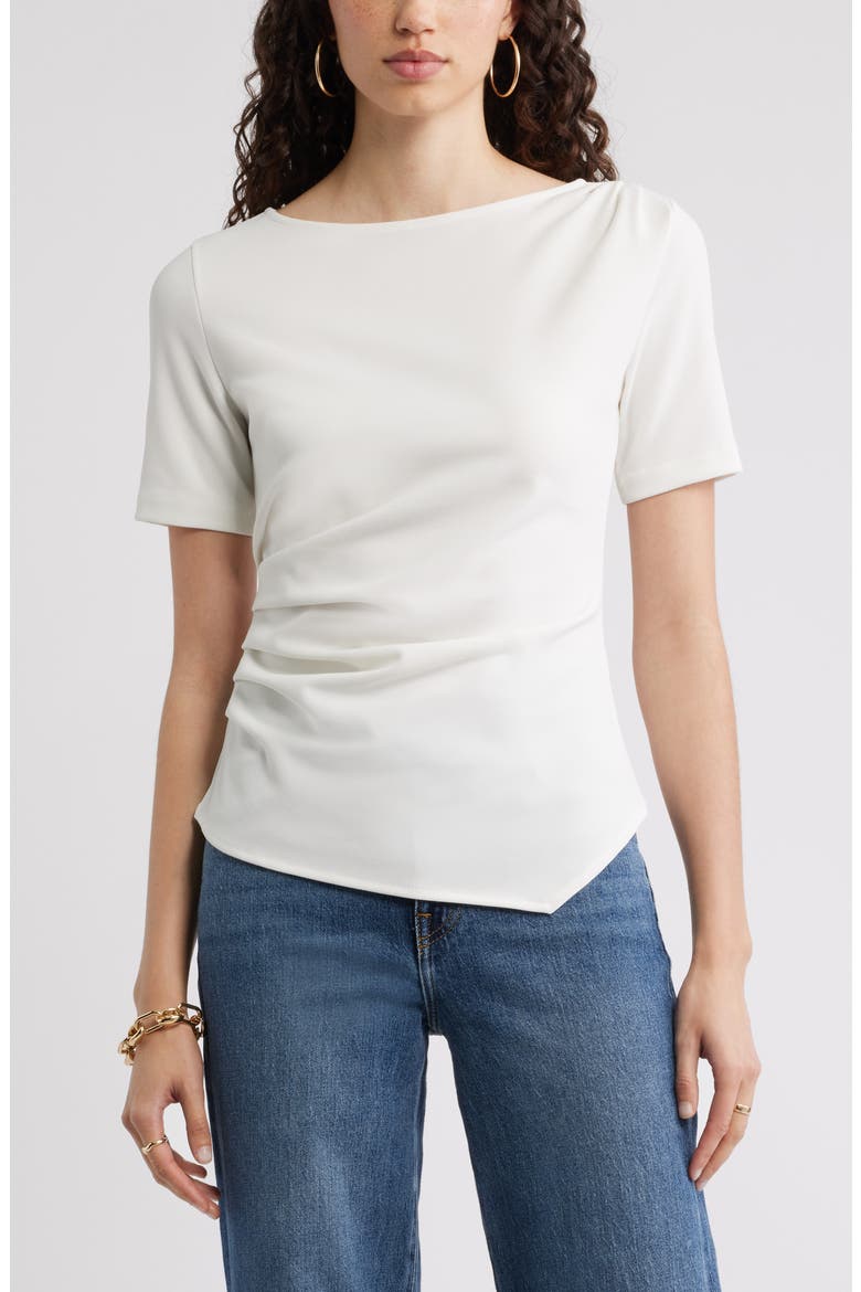 Asymmetric Gathered Tee