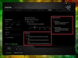 New options in Razer Synapse, but only for the new 2017 Razer Blade (Click to enlarge).