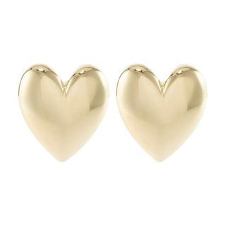 Jennifer Fisher Puffy Heart Small 14kt gold-plated earrings