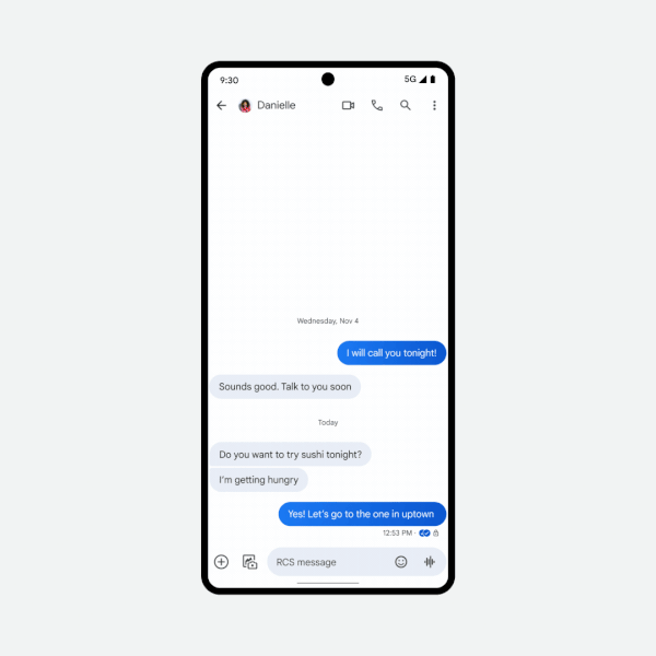 Reaction effects in Google Messages