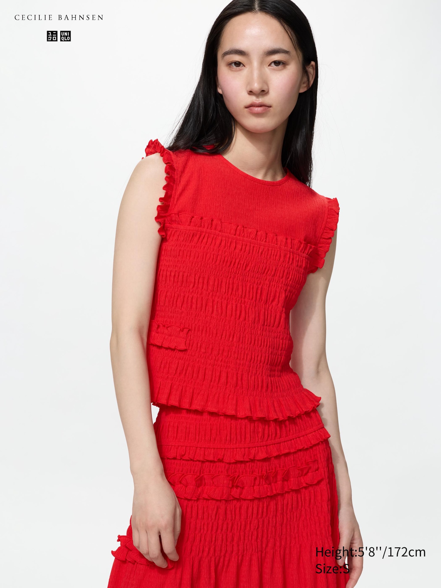 Shirring T-Shirt (Sleeveless)