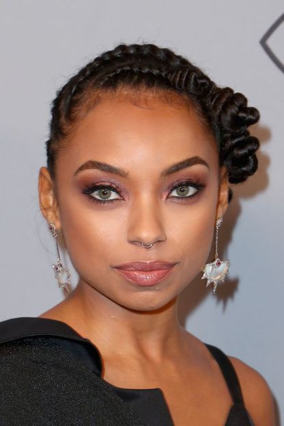 Logan Browning's Flat Twisted Updo 