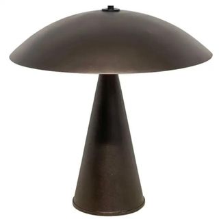 A bronze mushroom lamp from the 1980s