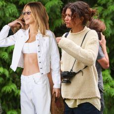 Bella Hadid and Zendaya wearing fall 2025 trends