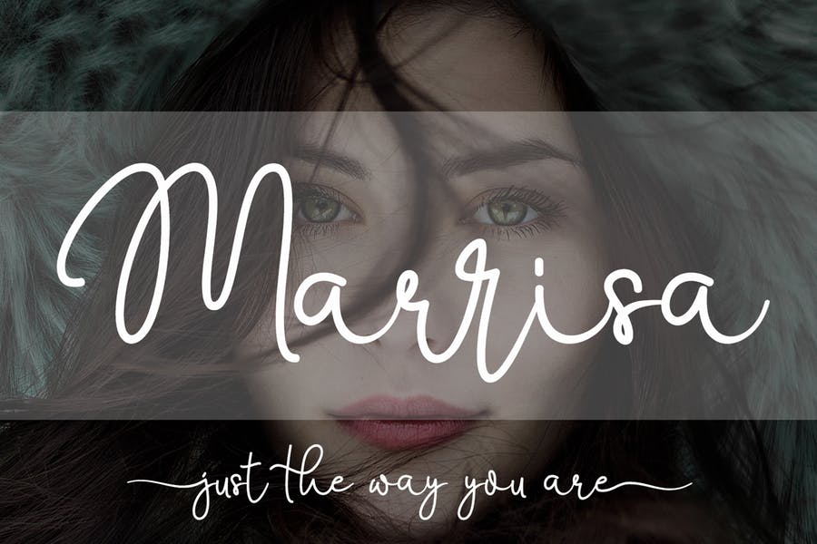 Best free handwriting fonts: Marrisa handwriting font sample