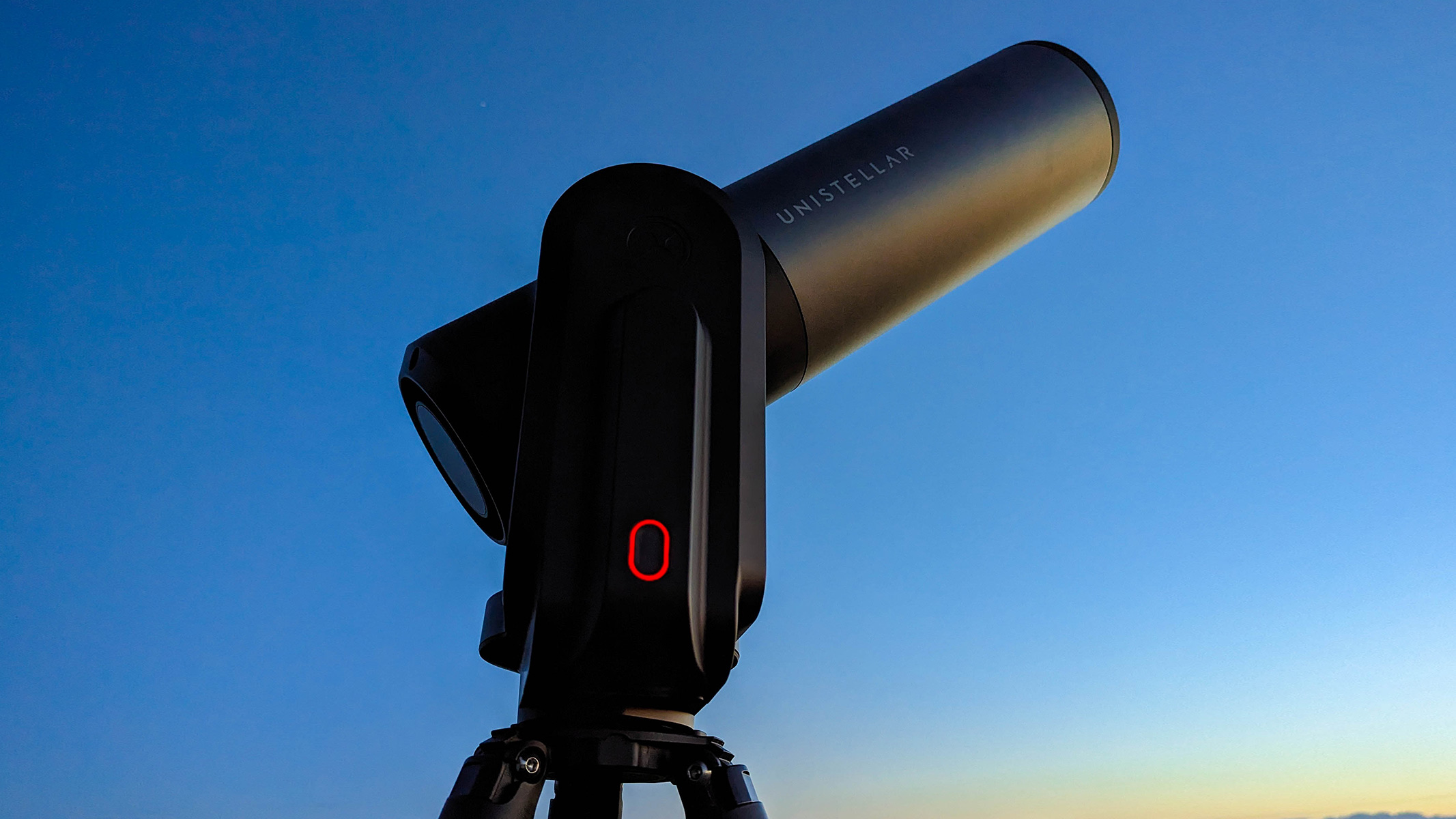 The Equinox 2 telescope in-use against a night sky