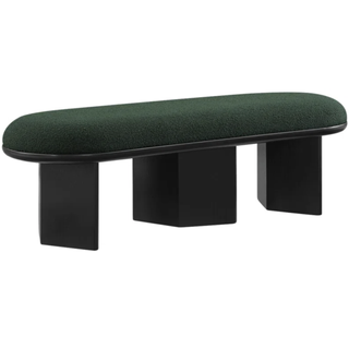 green boucle bench