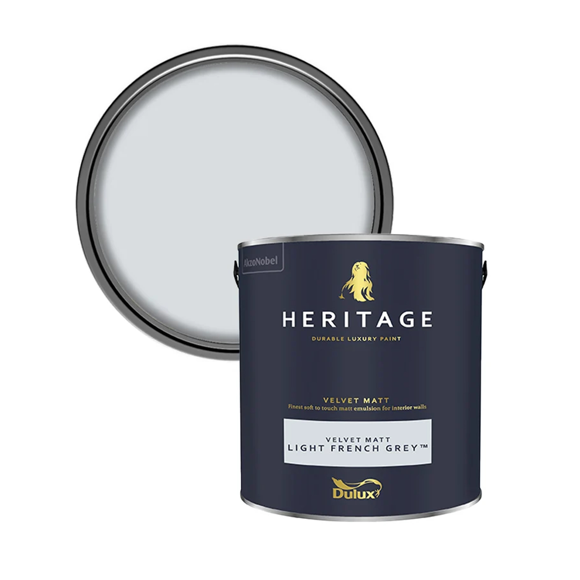 Dulux Heritage, 'Light French Grey' Velvet Matt Emulsion 2.5L