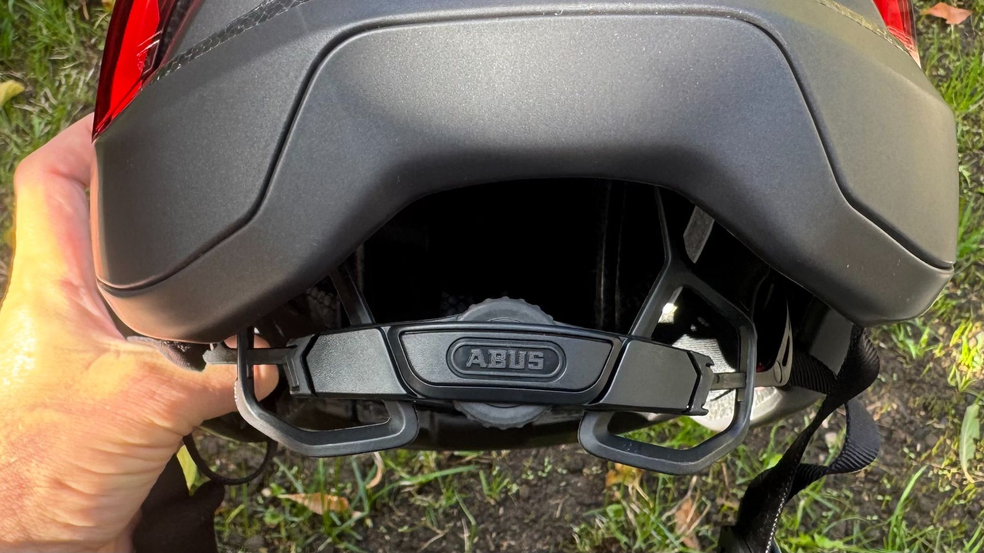 The dial adjust in the lowest position on the Abus Hyp-E helmet