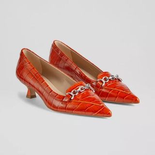 Orange court shoes