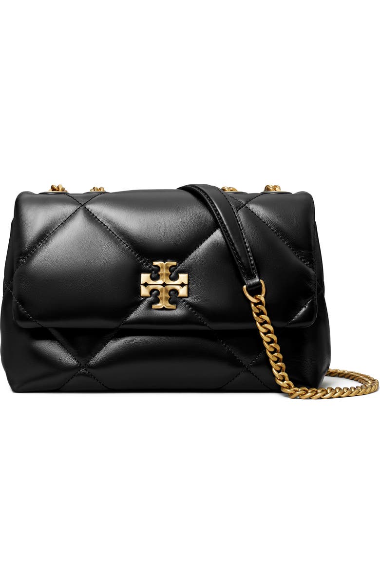 Small Kira Diamond Quilted Convertible Leather Shoulder Bag