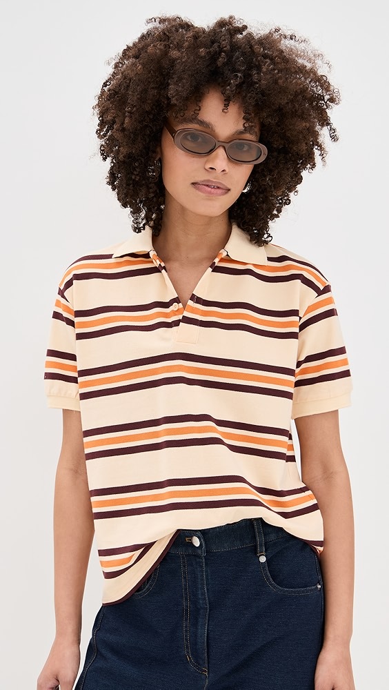 Leisure Polo - Orange Stripe