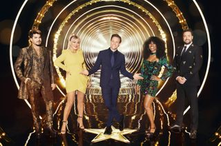 Sheridan Smith with host Olly Murs and the other 'Starstruck' judges.