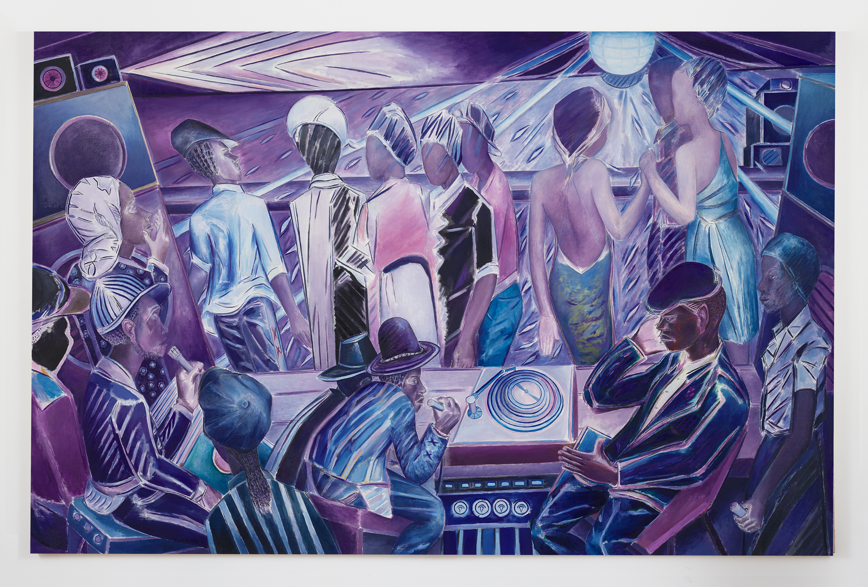 artists wit music equipment on show in chicago