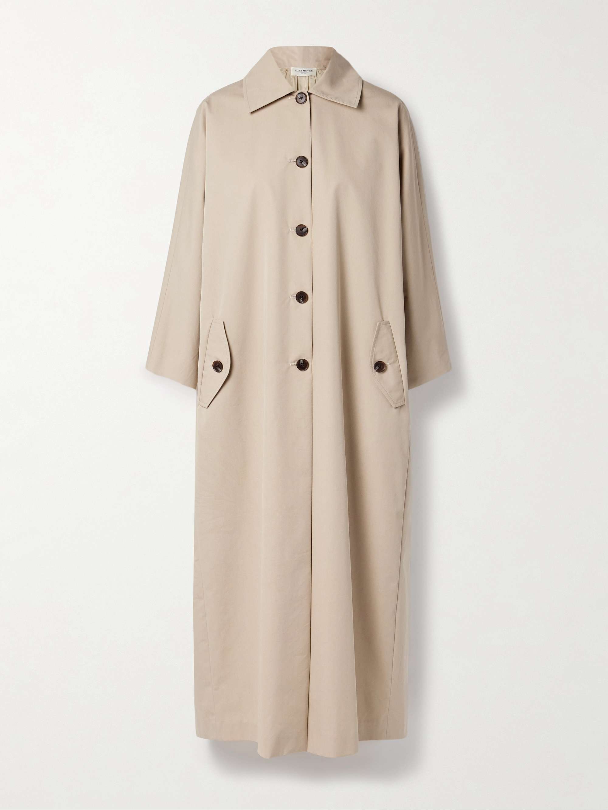 Tavi Pleated Cotton-Blend Twill Trench Coat
