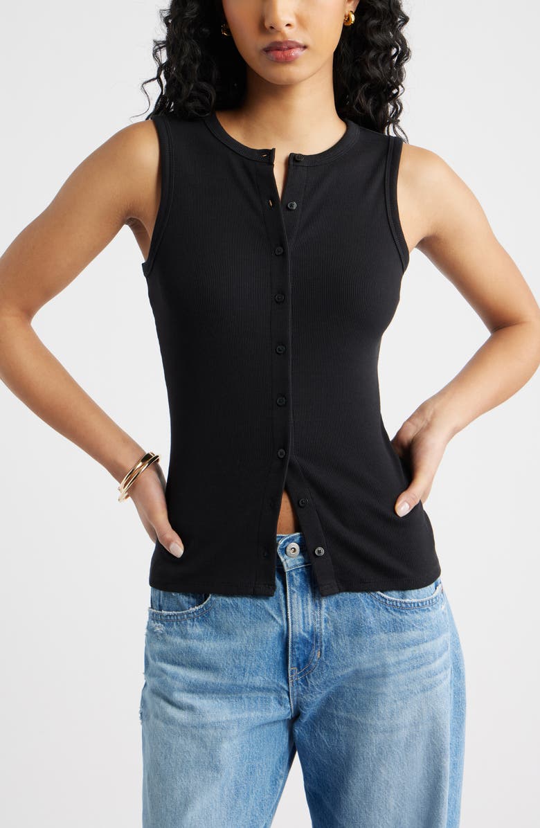 Rib Button-Up Tank
