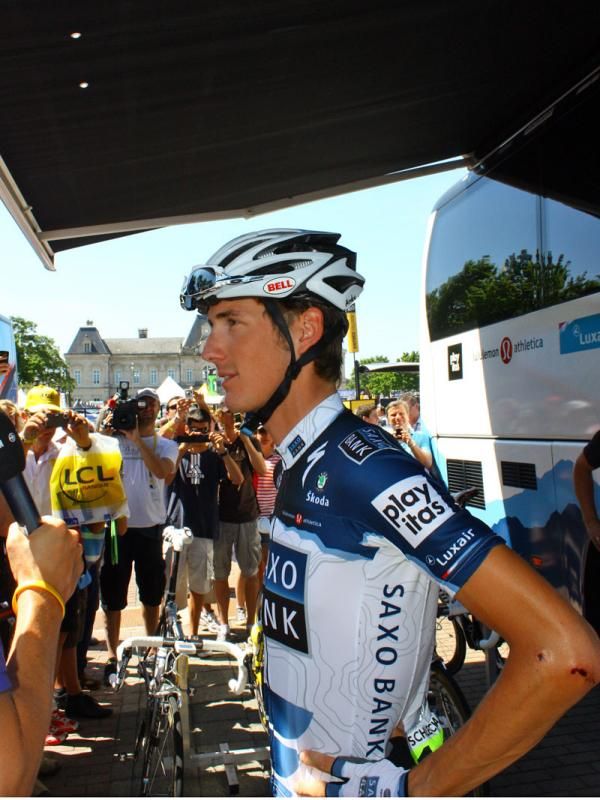 Andy Schleck's chances took a battering when his brother Frank crashed out of the race