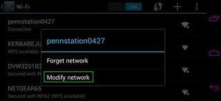 wifi settings modify networ