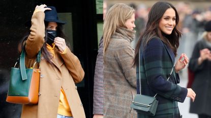 katie holmes in Hermes Birkin blue bag