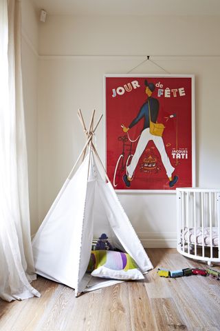 A teepee in a nursery