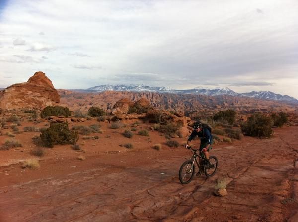 TJ from Poison Spider Bikes riding on Amasa Back