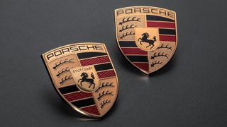 The new Porsche crest and badge