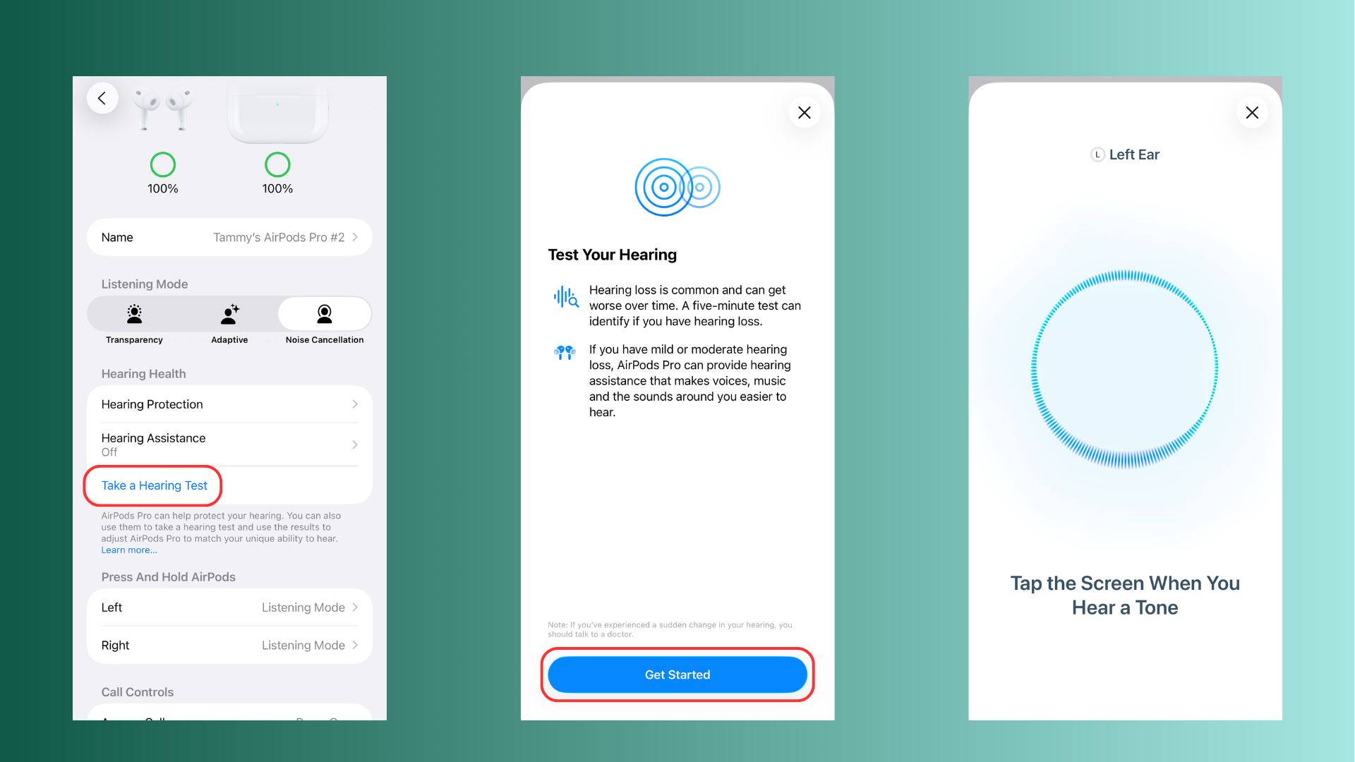 AirPods Pro 3 hearing test