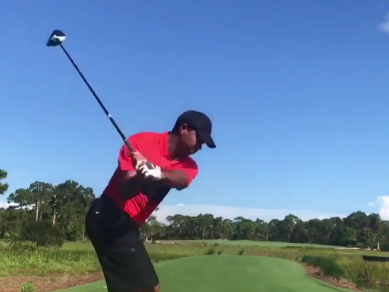 Tiger Woods Back Hitting Drivers