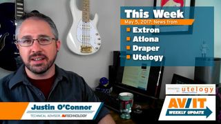 [VIDEO] AV/IT Weekly Update: Atlona Velocity, Draper TecVision CH1200X ALR, Extron MPA 601, Utelogy 2.0