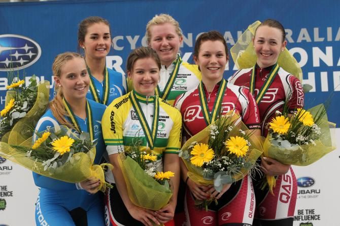 The Women's sprint podium