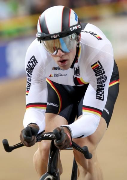 Stefan Nimke on his gold medal ride in the 1km time trial.