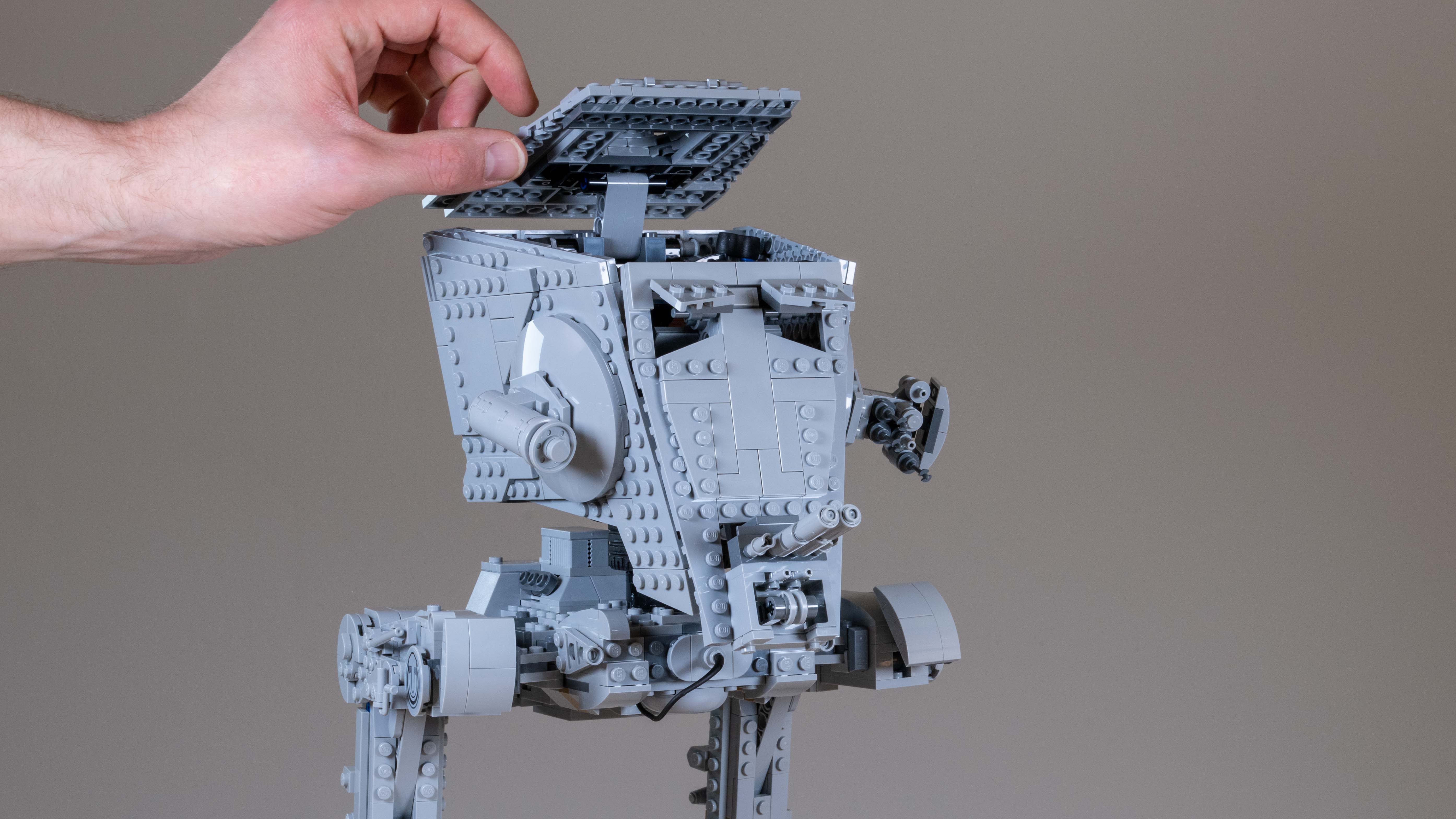 Lego Star Wars AT-ST Walker (75417) on a neutral background
