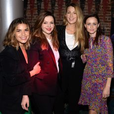 America Ferrera, Amber Tamblyn, Blake Lively, and Alexis Bledel together at the premiere of Paint It Black in New York City in 2017.