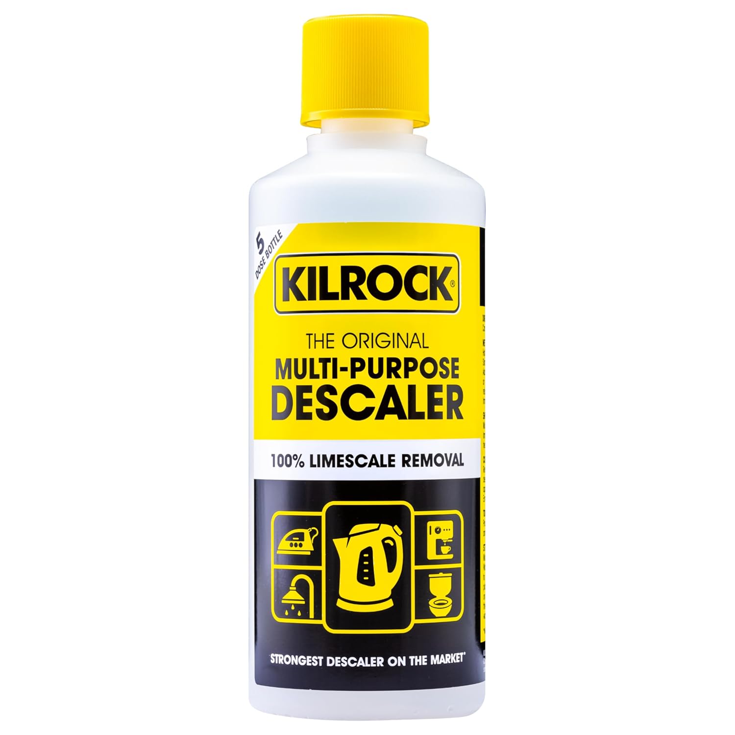 Kilrock Big K Multi-Purpose Descaler 400ml (5 Doses) - Limescale Descaling for Kettles, Shower Heads &amp;amp; Coffee Machines - Biodegradable and Phosphate Free - 100% Limecale Removal