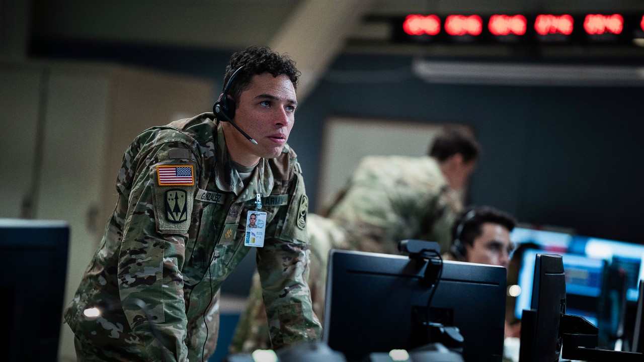 a commander looks on in shock