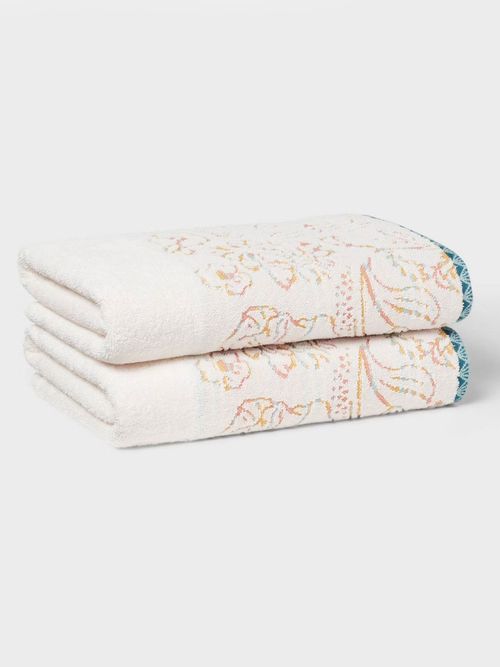 Boho Border Floral Bath Towel Multi &ndash; Threshold
