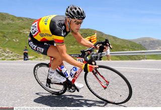 Boonen in the Belgian National Champion jersey during the 2009 Tour de France