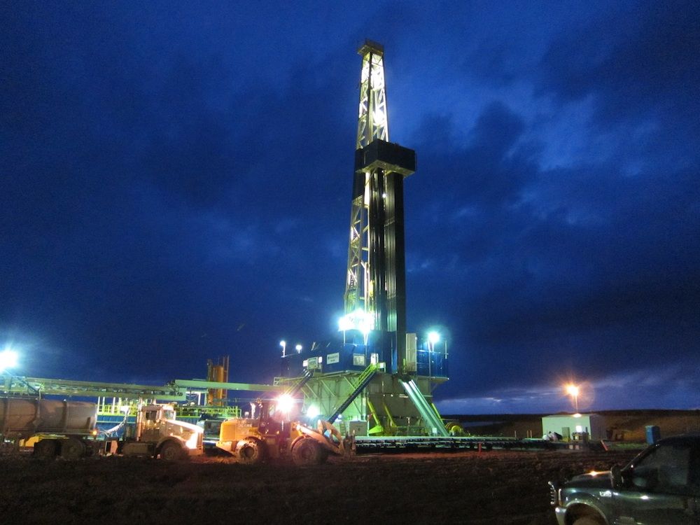 Drilling rig in the Bakken.