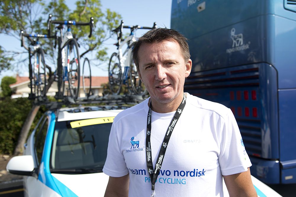 The Novo Nordisk manager Vassili Davidenko before the stage