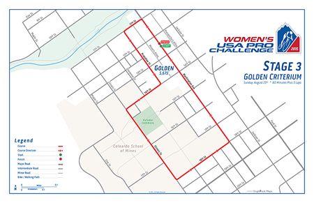 2015 Women's USA Pro Challenge map for stage 3