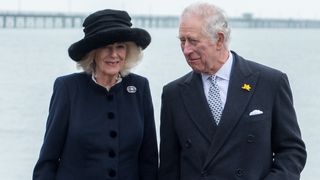 King Charles and Queen Camilla pose in front of Southend Pleasure Pier
